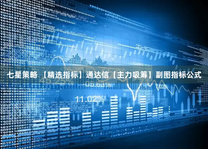 七星策略 【精选指标】通达信【主力吸筹】副图指标公式